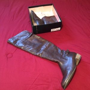 Brown knee length boots
